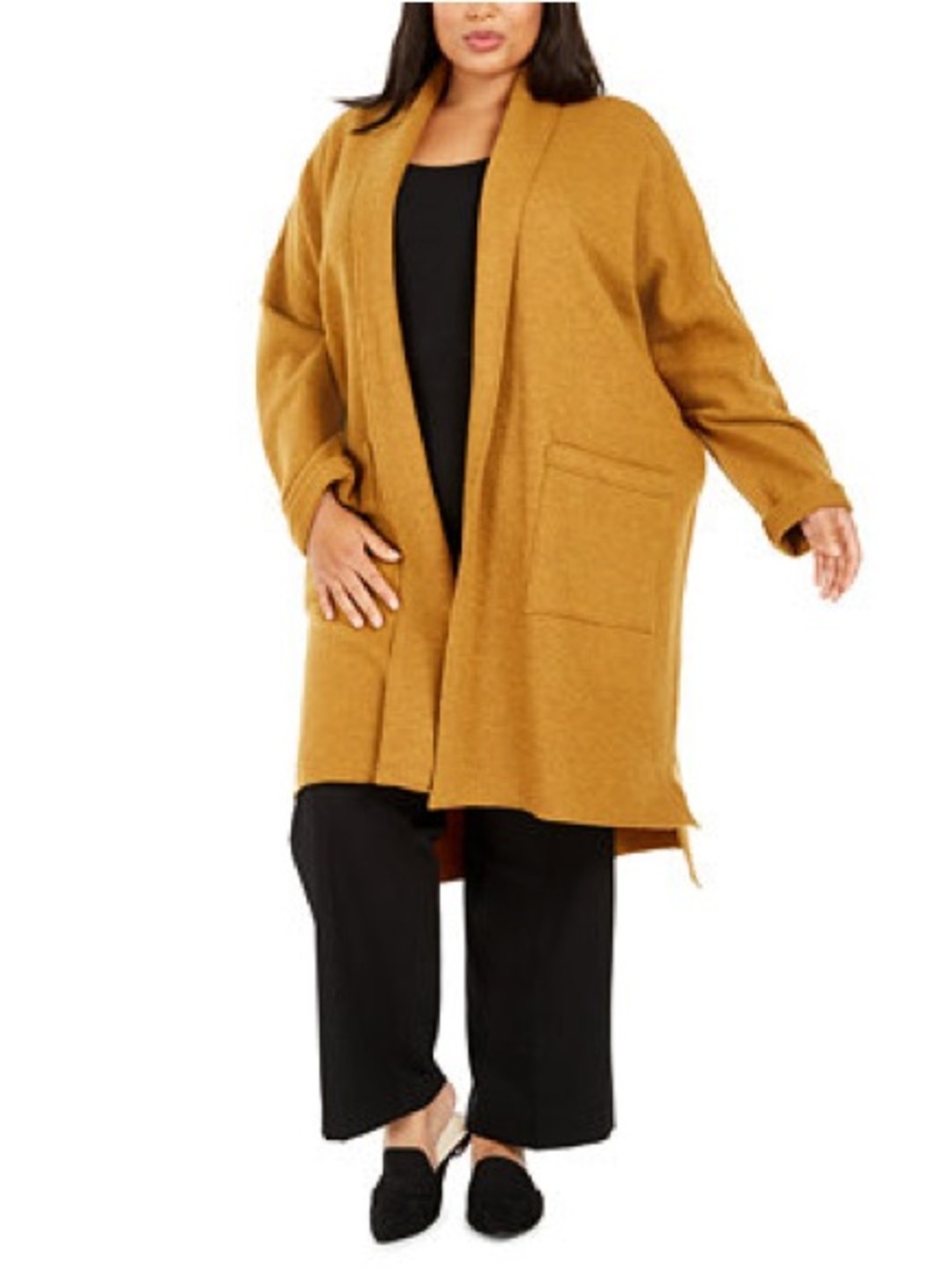 Eileen Fisher Shawl Collar Wool Sweater sz L
